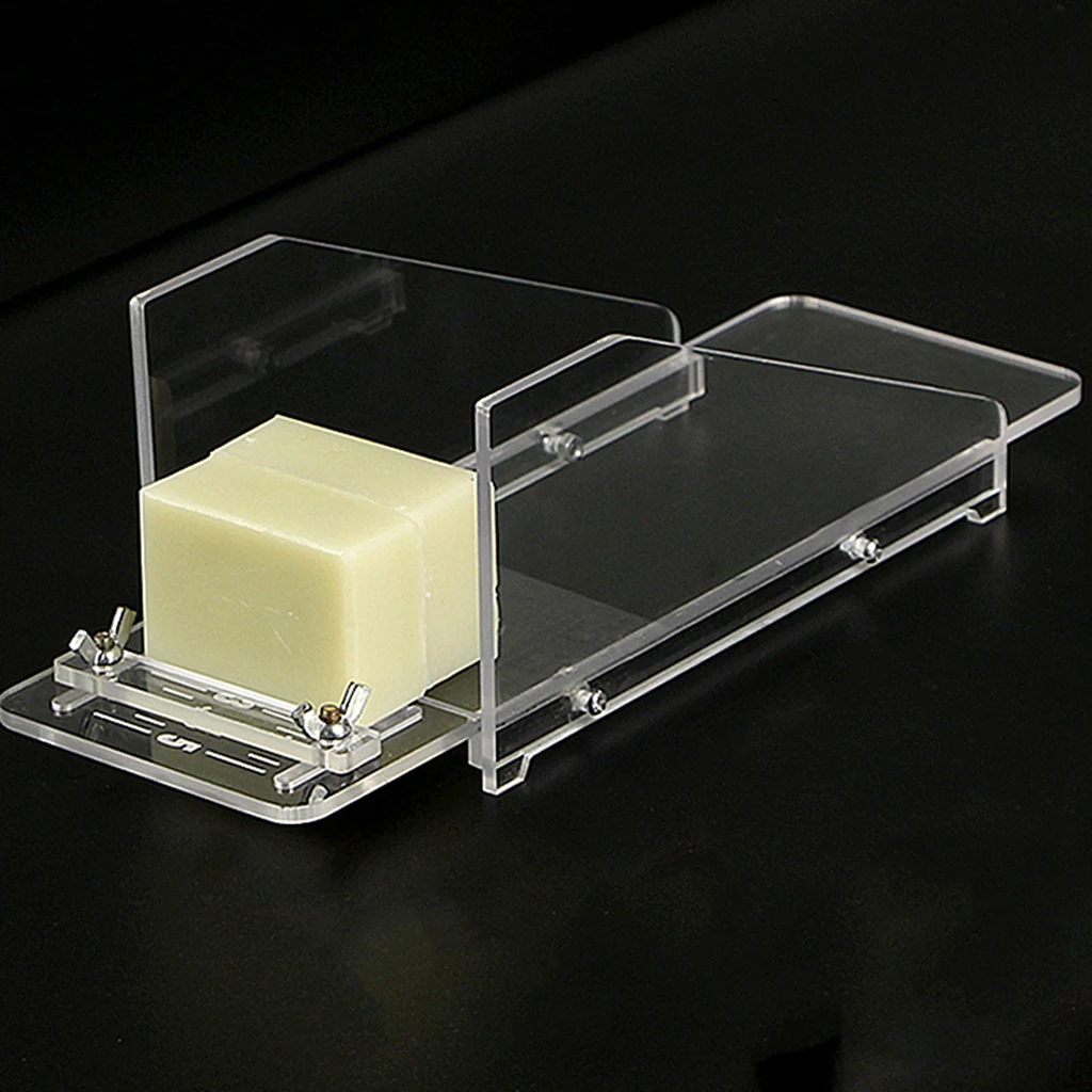 Transparent Acrylic Soap Cutting Tools Adjustable Loaf Soap Cutter Box Handmade Soap Making Supplies