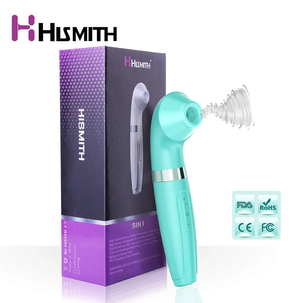 Hismith многочастотный всасывающий стимулятор для клитора Мятные секс игрушки