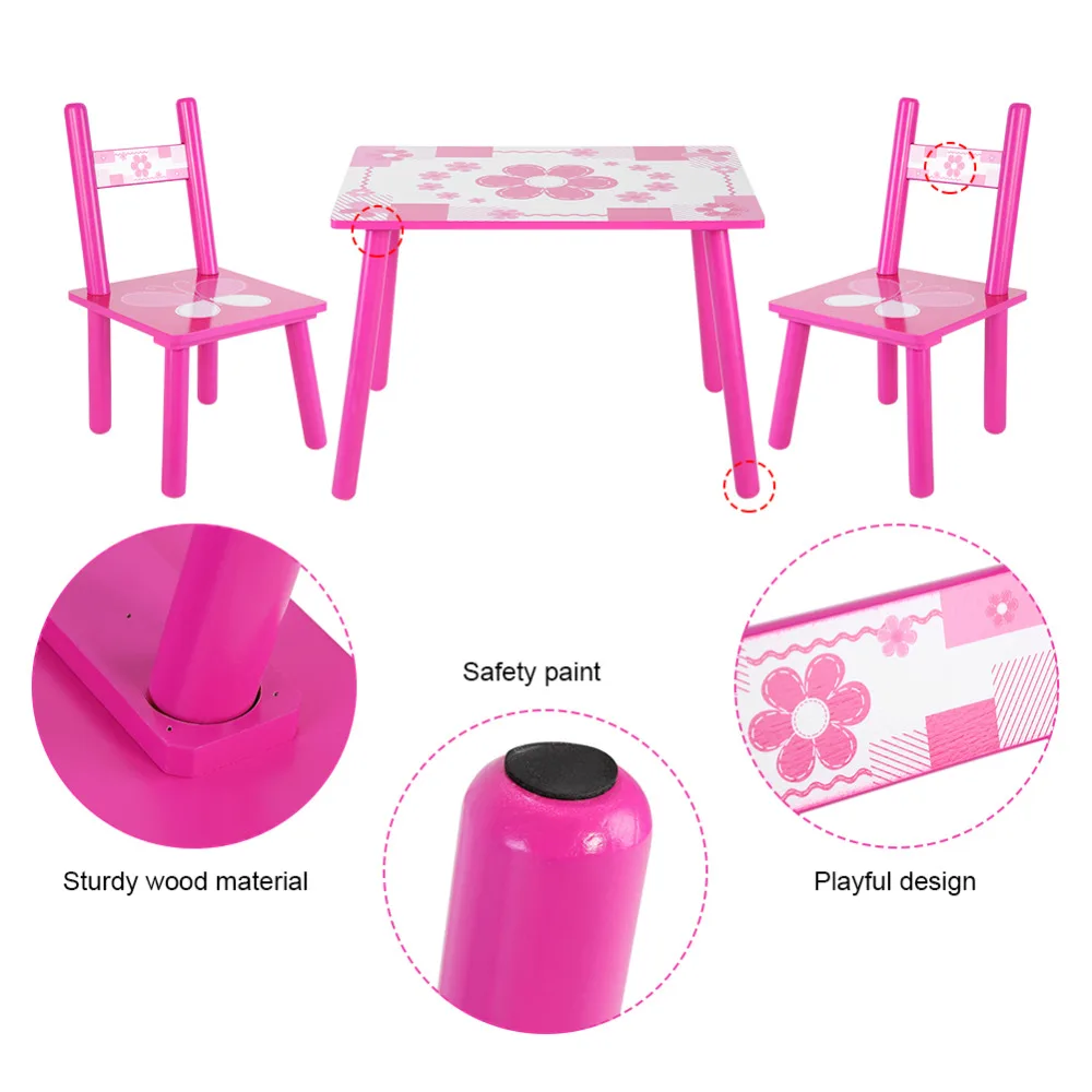 New Style Kids Wooden Table and Chair Set Children Playing Painting Auxiliary Tools Household Child Studying Accessories
