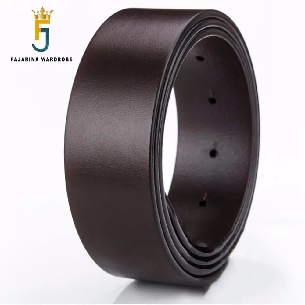 

FAJARINA Top Quality Cow Skin Genuine Leather Belt Ring Pattern Holes Pin&Smooth Styles 3.8cm Belts without Buckle N17FJ635