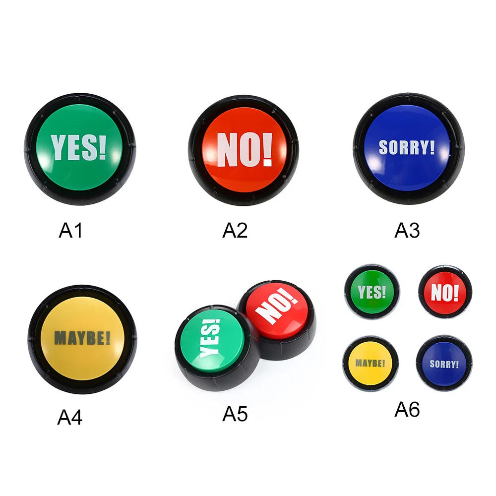 

Electronic Round Toy Squeeze Box Sound Button Show Yes / No Sound Toys Party Tools Supplies Sounding Toys Holiday Decorations