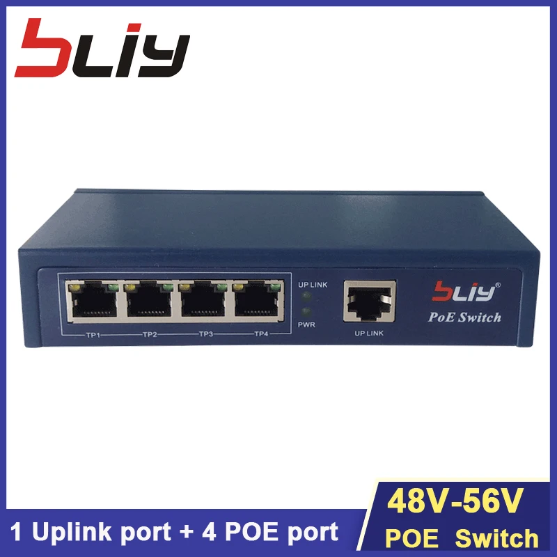 Коммутатор Bliy 100 Мбит/с 5 портов 48 В POE 4 порта RJ45|Сетевые коммутаторы| |