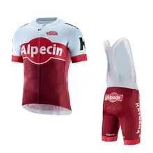 

2018 pro tour team katusha alpecin red cycling jersey kits mens summer bike cloth MTB Ropa Ciclismo Bicycle maillot gel pad