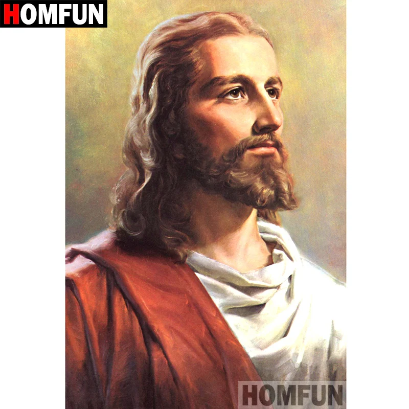 

HOMFUN 5D DIY Diamond Painting Full Square/Round Drill "Religious Jesus" 3D Embroidery Cross Stitch gift Home Decor A03808