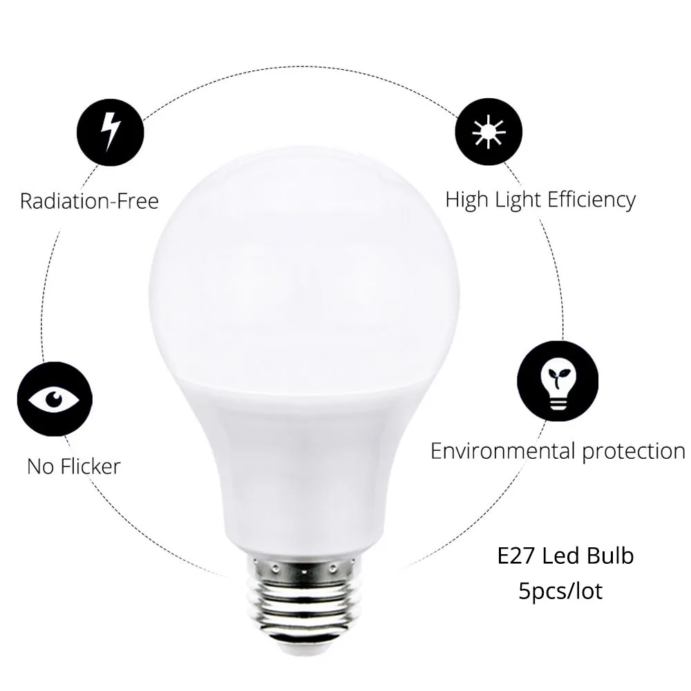 5 unids/lote de alta luminosidad ampolla Led e27 3 W 5 W 7 W 9 W 12 W 15 W Led bombillas para casa e27 led 220 v Bombilla SMD2835 lámpara de Led blanco 5 unids/lote de alta luminosidad ampolla Led e27 3 W 5 W 7 W 9 W 12 W 15 W Led bombillas para casa e27 led 220 v Bombilla SMD2835 lámpara de Led blanco