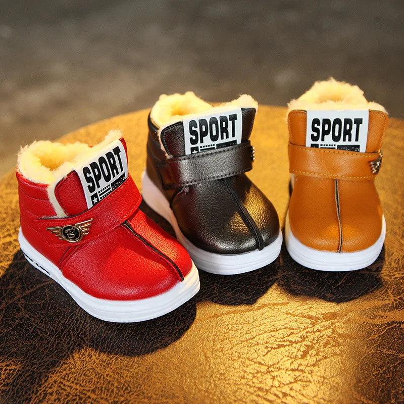 

2018 1 to 3 years old winter baby snow boot plush keep warm newborn cotton shoes boys and girls fashion short boots sneakers