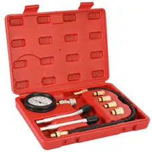 Тест на сжатие бензинового двигателя er автоматический бензиновый газовый двигатель цилиндр Автомобильный манометр тест er автомобильный испытательный комплект 0-300psi