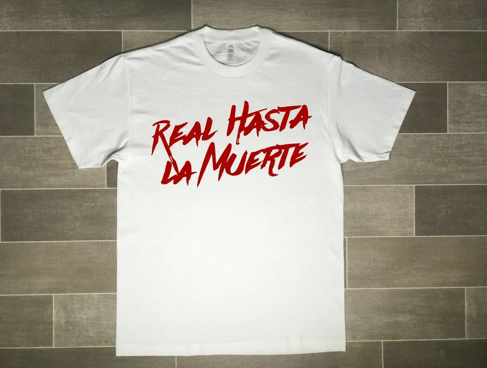 

Anuel AA Real Hasta La Muerte White T-Shirt Free Anuel AA Tee Muerte Hoodies New2019 fashionable Brand 100%cotton Printed Round