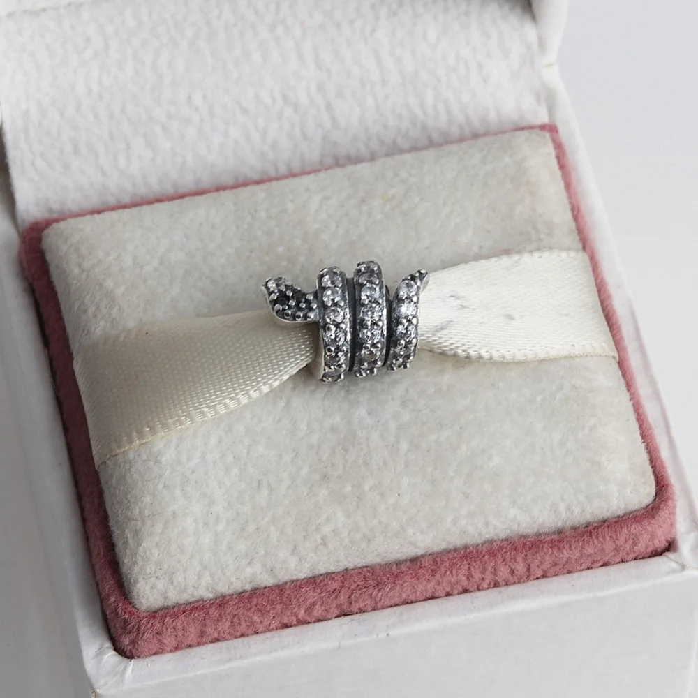 

ZMZY Fits Pandora Charm Bracelet DIY Making 925 Sterling Silver Charms Snake Zircon Beads Women Jewelry