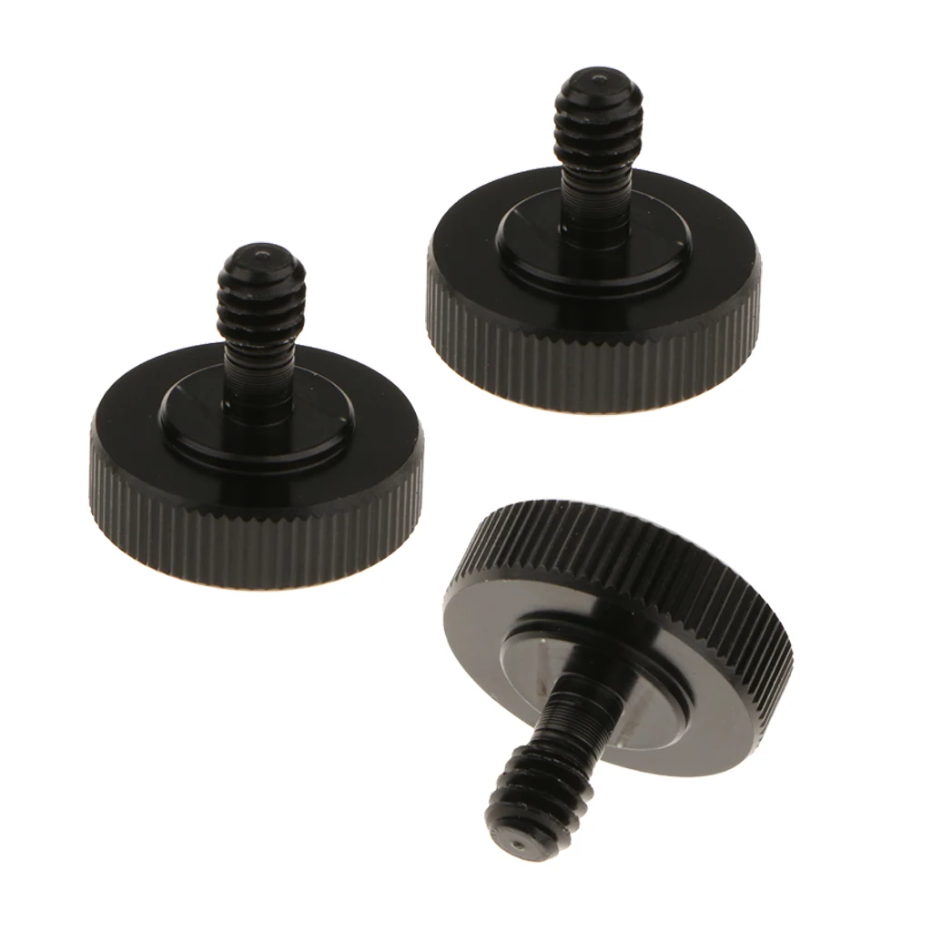 3 Pieces 1/4 Tripod Conversion Screw Hot Shoe Adapter for L Type Stand Mount