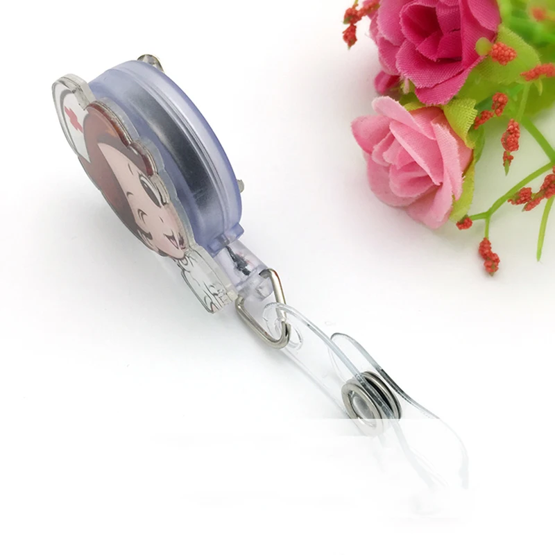 Nurse Retractable Badge Reel Pull ID Card Badge Holder Belt Clip Hospital School Office for Man and Woman (8)
