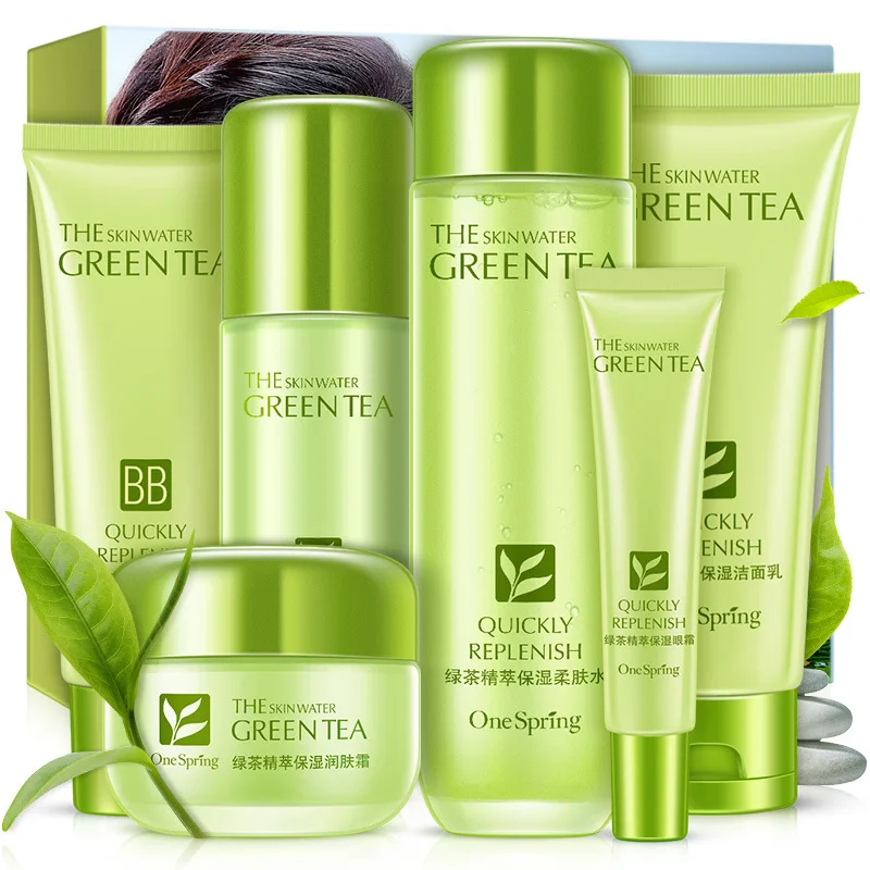 

Green Tea Essence Moisturizing Gift 6 Skin Care Set Tender Hydrating Facial Care Cosmetics Skin Care