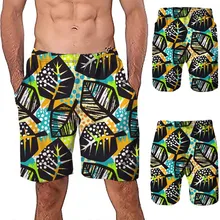 Лист повседневные шорты с принтом Пляжные штаны модные спортивные мужские купальники быстросохнущая пляжная одежда Kapielowki Meskie# T
