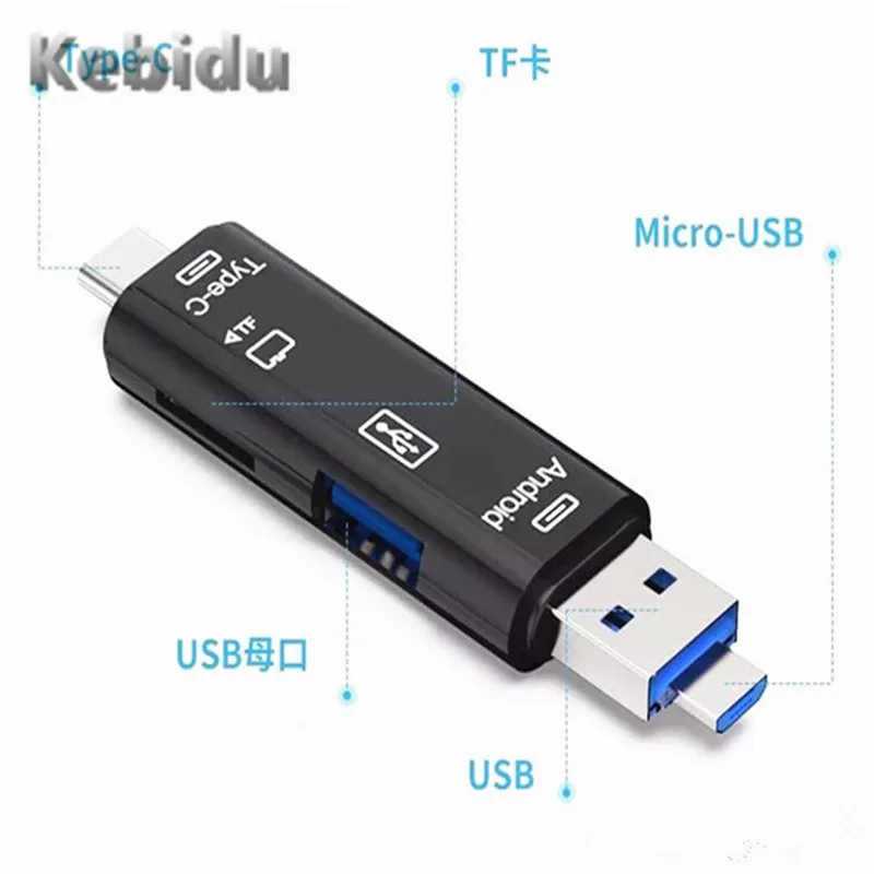 Все в 1 Usb 3,1 кард-ридер высокоскоростной SD TF Micro SD кард-ридер Тип C USB C кард-ридер OTG кард-ридер для Android