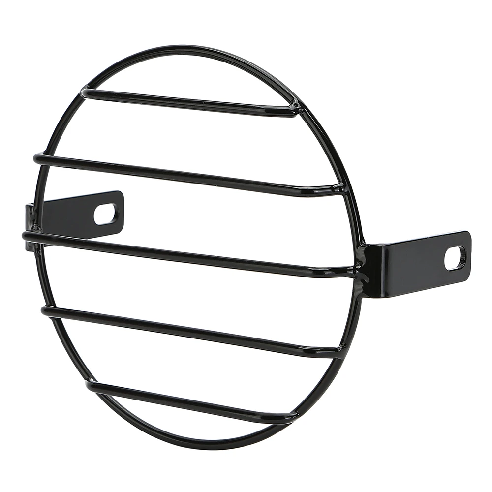 6.5" Motorcycle Headlight Grill Cover Modified Fence Guard Hi Low Head