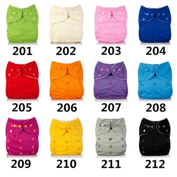Reusable Baby Cloth Diaper washable Solid Color Baby Nappy One Size Adjustable Many Colors Available Cloth Diapers lecy eco life one size sleeve diaper with color tab square tab baby reusable nappy with stay dry suede cloth inner wholesale