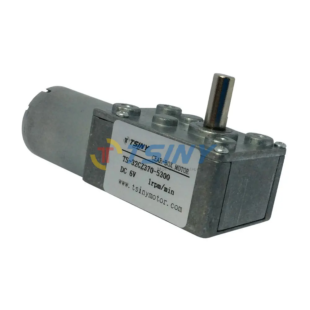 

6V/1R DC Worm Reduction Geared motor,32GZ370 Ultra low speed Electric Motor, Free Shipping