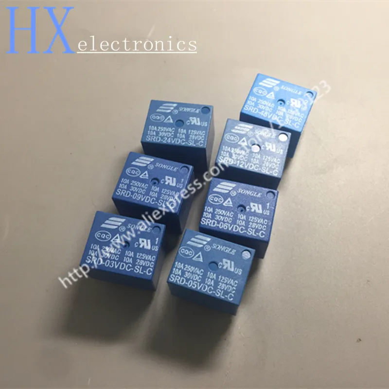 5 шт. реле SRD-03VDC-SL-C SRD-05VDC-SL-C SRD-06VDC-SL-C SRD-09VDC-SL-C 3V 5V 6V 9V 10A 250VAC 5PIN T73