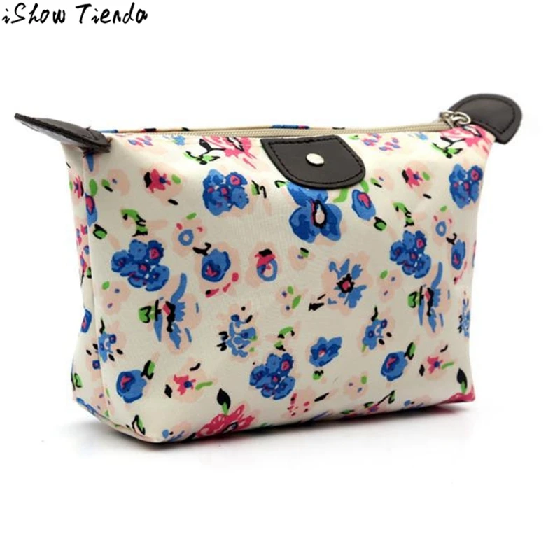 

Professional Cosmetic Bag For Girls Lady Fashion Fresh Floral Printing Cosmetic Bags Women Travel Portable Toiletry Bag #Zer