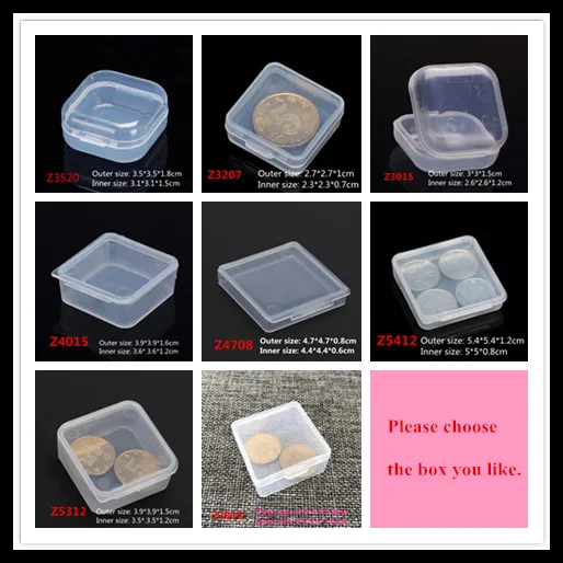 

Transparent plastic box small parts mini portable chip box headphone packaging boxes 10pcs / lot free shipping!