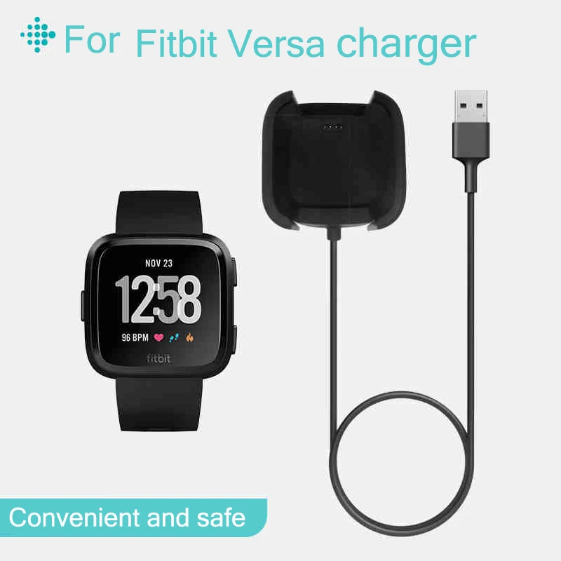 Качественный usb зарядный кабель Колыбель станция для Fitbit Versa зарядное устройство подходит для bit Versa, ремешок для смарт-часов Замена USB зарядный кабель