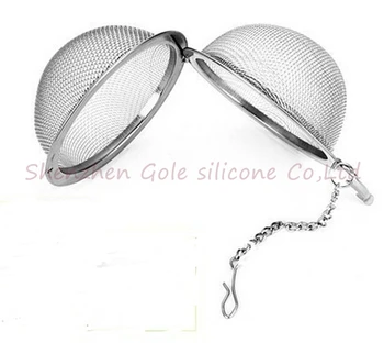 

500pcs/lot Stainless Steel Tea Ball Durable Sphere Locking Mesh Tea Strainer Spice Ball