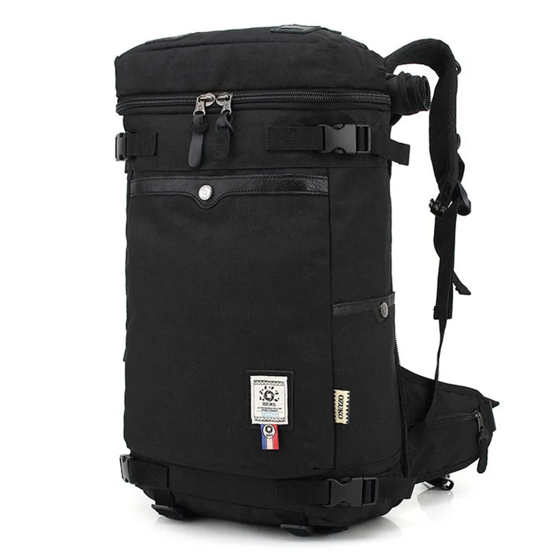 

FGGS-OZUKO Multifunctional Large Capacity Backpack Male And Female Students Zipper Outdoor Travel Backpack