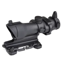 SEIGNEER Acog 4X32 Optical Scope Green/RED Reticle With QD Mount Sniper Riflescope Hunting Shooting Rifle Scope hunting riflescope tactical acog 4x32 real fiber source red illuminated rifle scope camouflage