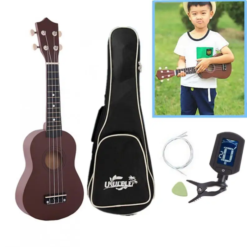 21 дюймов Водонепроницаемый миниатюрная гитара укулеле начинающих детей рождественские подарки Гавайи четырехструнная гитара + сумка +