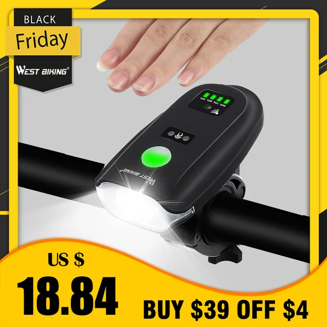Cheap WEST BIKING 350 Lumen Intelligent Bicycle Light Hand Smart Induction Bicycle Flashlight Waterproof Bike Headlight Bike Lamps Cheap WEST BIKING 350 Lumen Intelligent Bicycle Light Hand Smart Induction Bicycle Flashlight Waterproof Bike Headlight Bike Lamps
