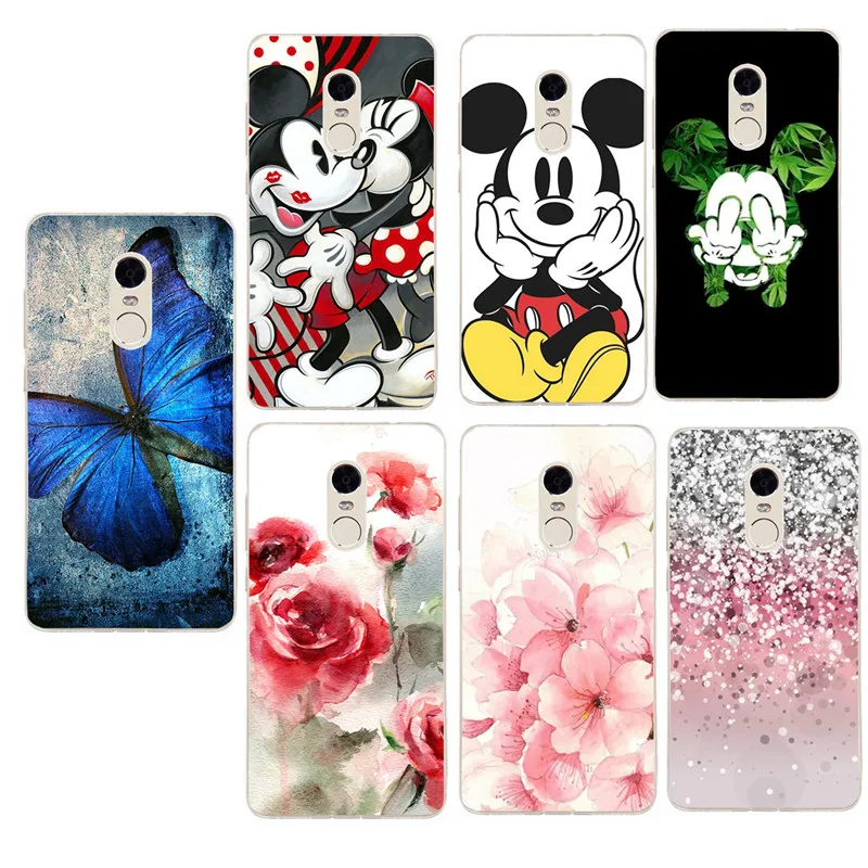 

Cute Cartoon Minnie Pattern Phone Case For xiaomi mi a1 max 2 Redmi 4X 4 Pro 4A Note 4 TPU Silicone Soft Back Cover Case