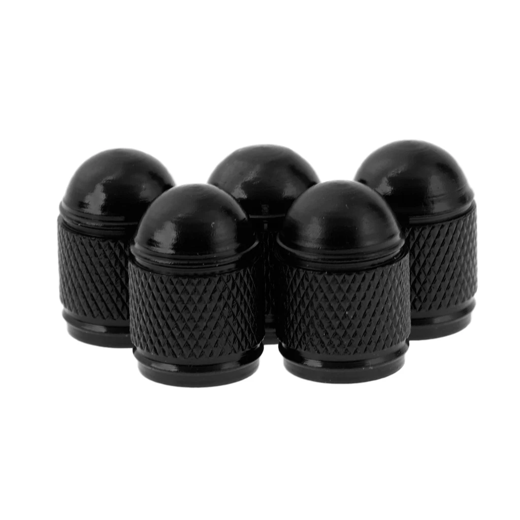 MagiDeal 10 Pieces Black Red Aluminum Bicycle Bike Cycling Schrader Air Valve Dust Cap Cover Accessories Bike Valve Cap