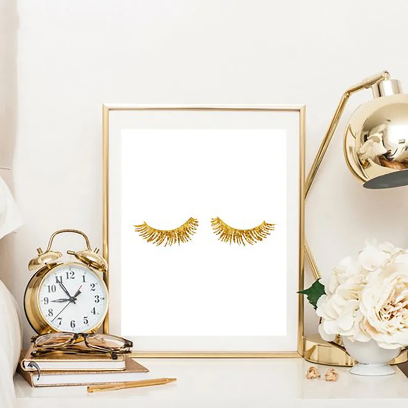 JUBEER-Gold-Lip-Art-Fashion-Poster-Prints-Sexy-Lips-Wall-Art-Canvas-Painting-Lashes-Print-Wall (3)