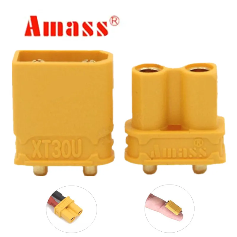 100 пар 10X Amass XT30UPB XT30 UPB 2 мм штепсельные штекерные разъемы для PCB одного элемента