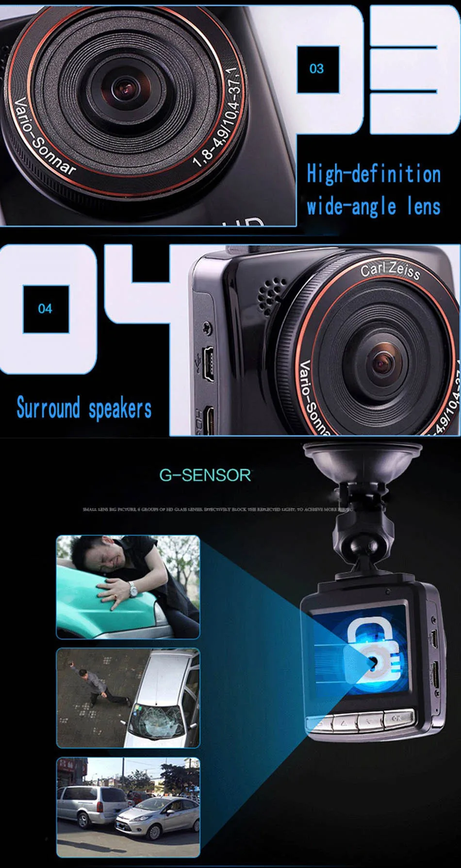 Dash Cam Original Novatek 96220 Mini Car DVRS Camera Full HD 1080P Video Recorder A6 170 Degree 2.31 Inch Night Vision Dashcam -5