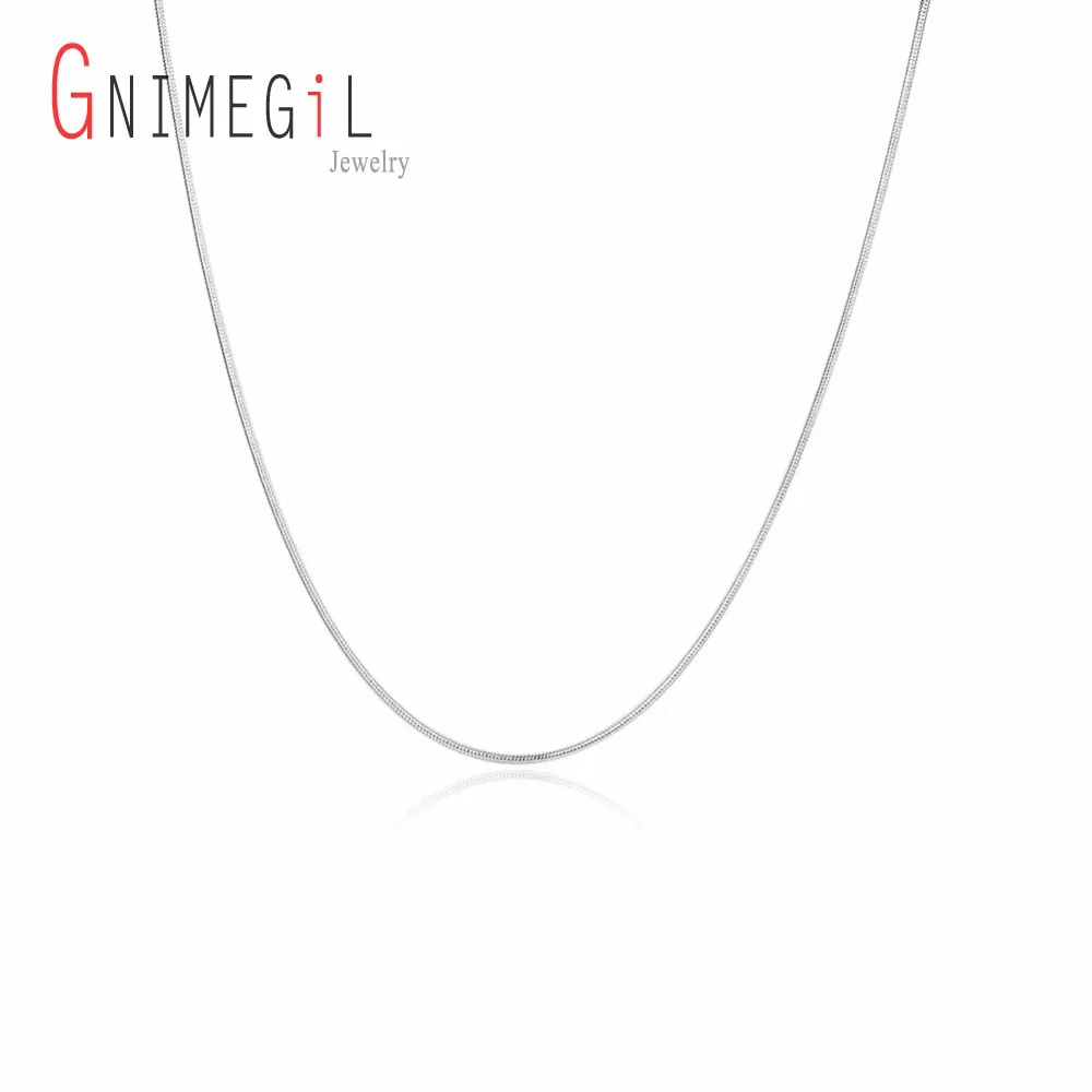 GNIMEGIL 5 шт./лот 925 тисненый посеребренные змея ювелирные изделия с цепочкой для