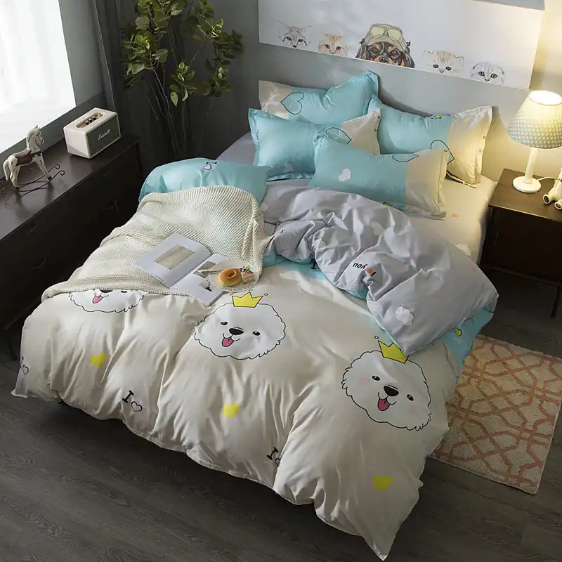 Cute Animal Duvet Cover 3 4 Pcs Bedding Set Kids Child Bed Linen