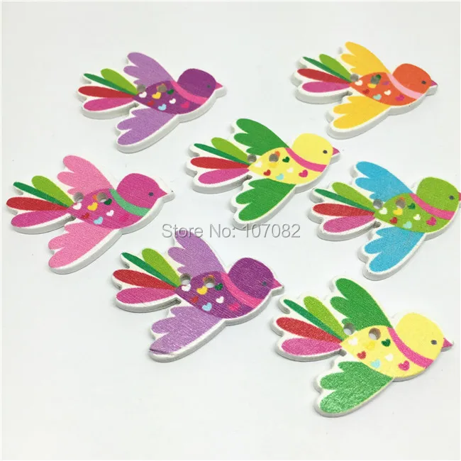 

1000 шт. деревянные пуговицы в ассортименте с птицами, 35x28 мм, Швейные аксессуары, украшения для скрапбукинга, пуговицы