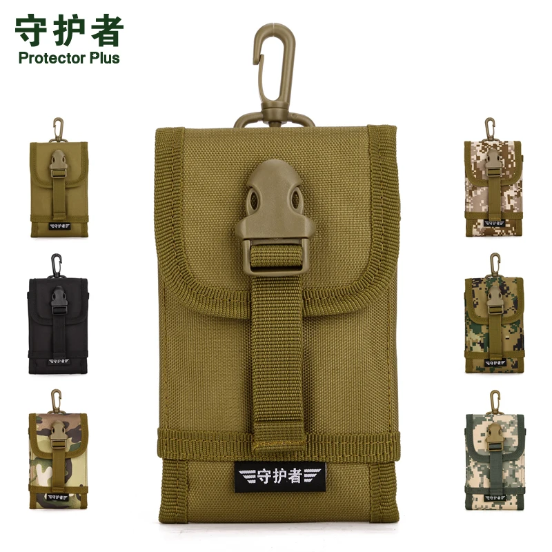 

Protector Plus A006 Outdoor Sports Bag Camouflage Nylon Tactical Military Molle EDC Pouch Belt Pouch 5.7" Mobile Pack