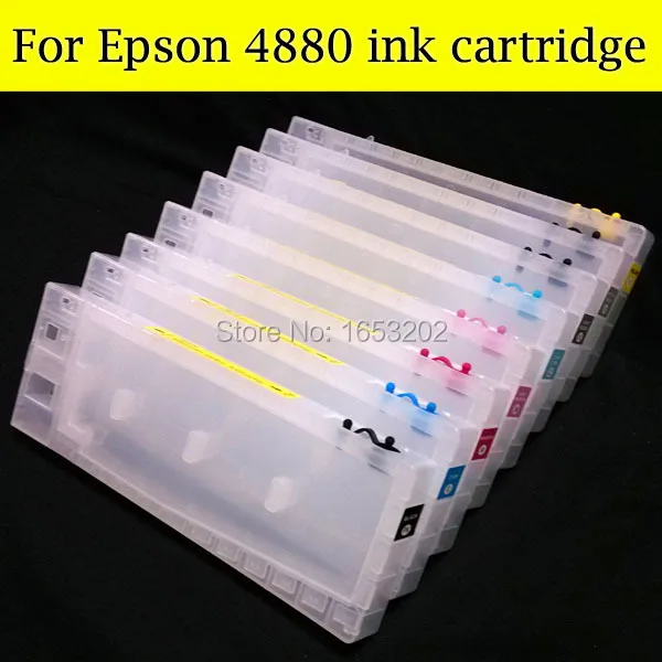 8 шт./лот многоразовый чернильный картридж для принтера Epson Stylus Pro 4880 чернила EPS |