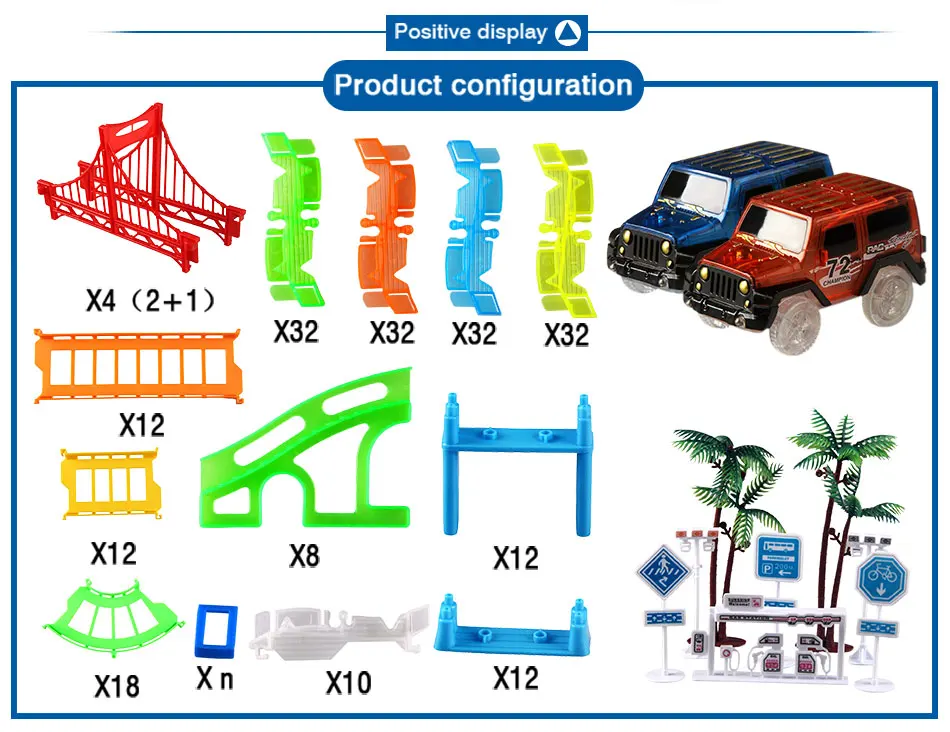 Railway Racing Track Play Set Educational DIY Bend Flexible Race Track Electronic Flash LED Light Car Toys For Children remote control boats