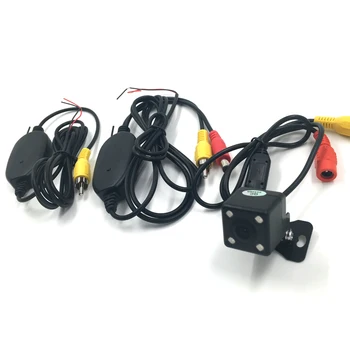 

New Arrival 4 led Car Rear View Backup Camera + 2.4G Wireless Transmitter Receiver Parking Assistance Kit