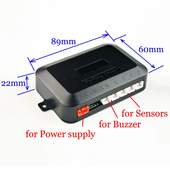 4 Sensors Buzzer 22mm Car Parking Sensor Kit Reverse Backup Radar Sound Alert Indicator Probe System 12V 8 Colors