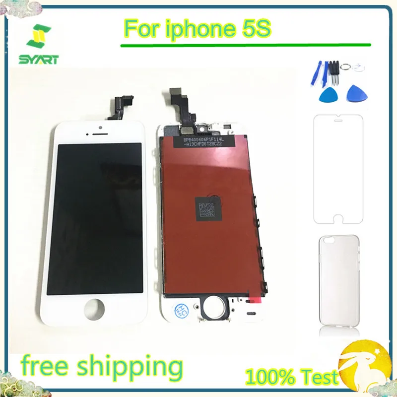 

100% Tested AAA Quality LCD For iphone5S LCD Display + Touch Screen Digitizer Assembly Replacement Accessories For iphone 5S 5GS