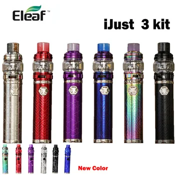 

Eleaf iJust 3 Kit electronic cigarette with 3000mah Capacity and 6.5ml ELLO Duro Atomizer VS iJust S kit vaper e-cigarettes