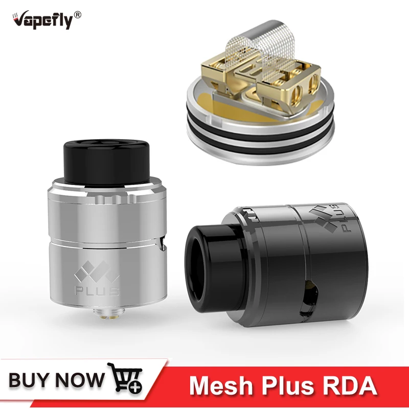 

100% Original Vapefly Mesh Plus RDA Tank with Postless Dual Clamp Deck BF Squonk Pin Electronic Cigarette Vape Tank 510 thread