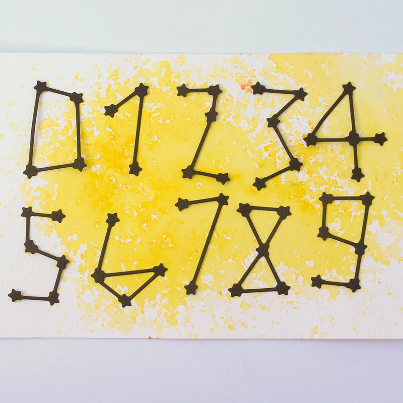 

JC Metal Cutting Dies for Scrapbooking Dies Cut Constellation 0-9 Numbers Die Stencil Handmade Paper Card Make Model Decoration