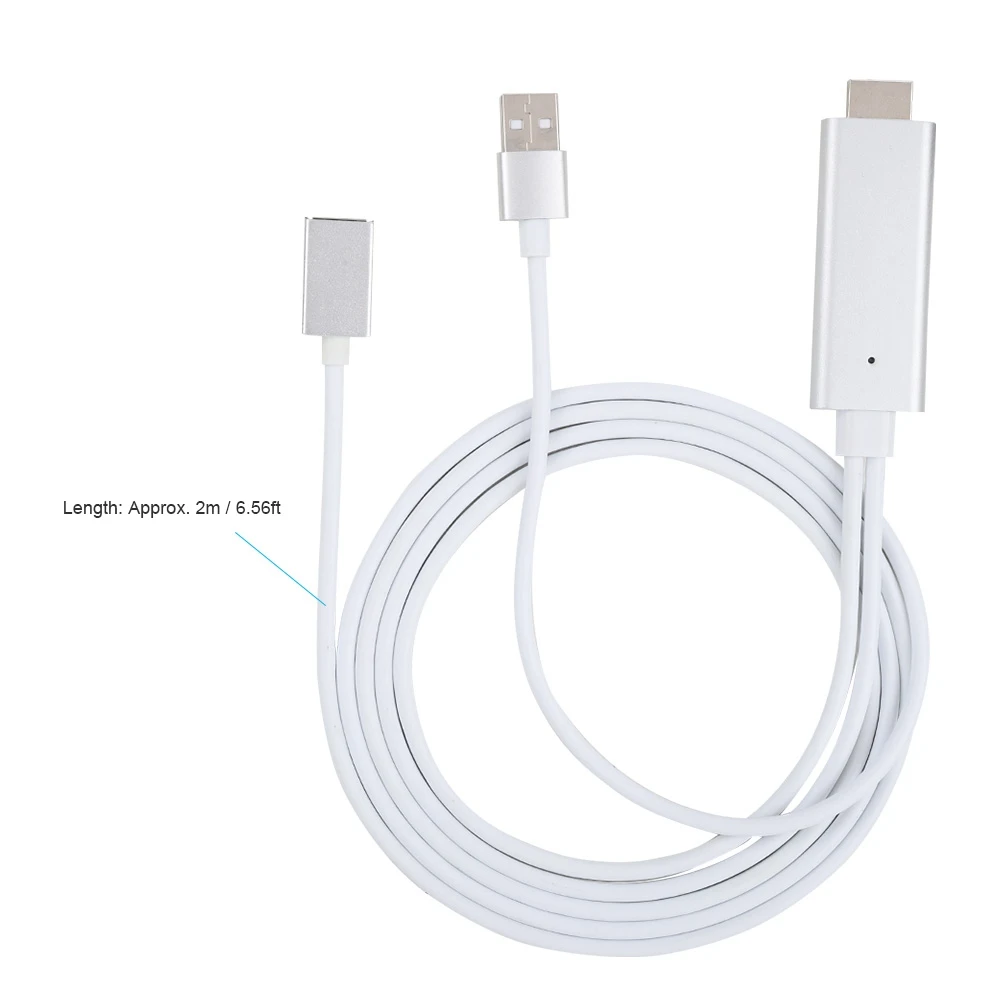 Горячий оптический кабель 2 М Универсальный для Lightning-HDMI кабель USB Famale-HDMI Кабель-адаптер 1080 P HDTV