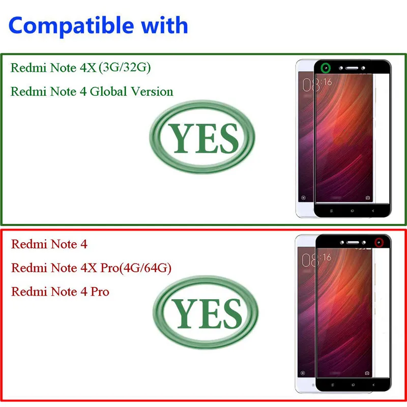 WeeYRN 2 шт. стекло на Xiaomi Redmi note 4X 4 закаленное стекло 9h полное покрытие экран протектор защитное стекло на Xiaomi Redmi 4X 4 Pro на Сяоми ксиоми Редми Ноут 4Х 4 Редми 4X 4 про