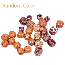 Волосы оплетенные бусины бусинки с большими отверстиями кольца трубки винтажная бусина деревянные для плетения DIY эластичные аксессуары для волос